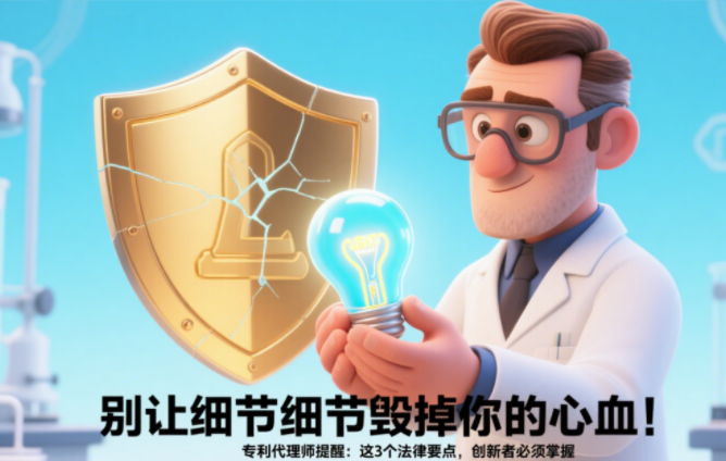 《別讓細(xì)節(jié)毀掉你的心血！專(zhuān)利代理師提醒：這3個(gè)法律要點(diǎn)，創(chuàng)新者必須掌握》